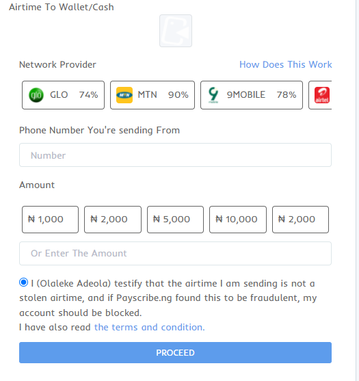 How to convert airtime to cash online